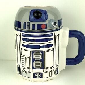 Star Wars R2D2 Disney Sculpted Ceramic Mug 20 oz. Vandor Bioworld Blue Used
